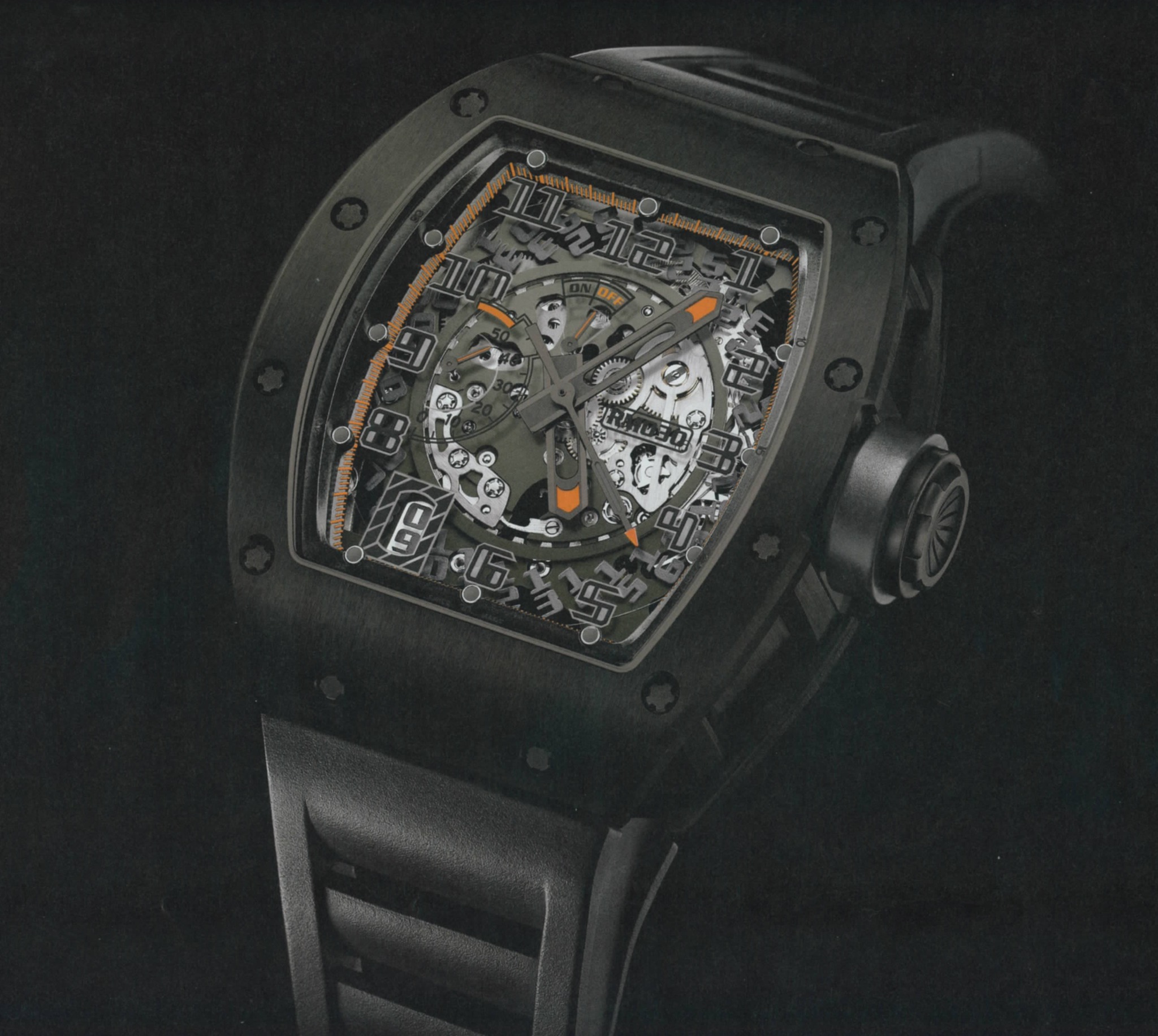 Replica Richard Mille RM 030 Watch RM 030 Kronometry 1999 Black Titanium